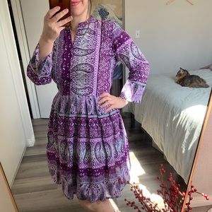Paisley purple dress no tags (fits like a large)